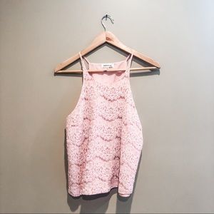 Pink lace top